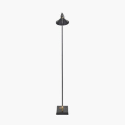 Pacific Lifestyle Canton Matt Black And Brass Metal Cone Floor Lamp - thumbnail 3