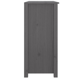 Berkfield Sideboard Grey 100X35X74 Cm Solid Wood Pine - thumbnail 4