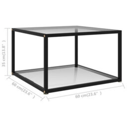 Berkfield Coffee Table Transparent 60X60X35 Cm Tempered Glass - thumbnail 5