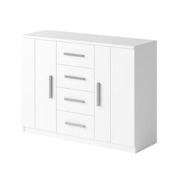 Bono Bo 01 K2D4Sz Modern Chest Of Drawers With 2 Doors And 4 Storage Drawers White - thumbnail 3
