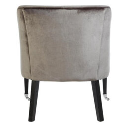 Orsina Classic Grey Velvet Chair, Mid Century Design Comfortable Armchair, Velvet Upholstered Modern Armchair - thumbnail 4