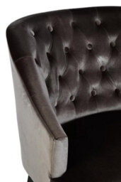 Orsina Classic Grey Velvet Chair, Mid Century Design Comfortable Armchair, Velvet Upholstered Modern Armchair - thumbnail 5