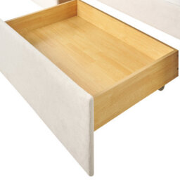 Beliani Daybed With Storage Vittel Fabric Light Beige 90 X 200 Cm (Eu Single) - thumbnail 8