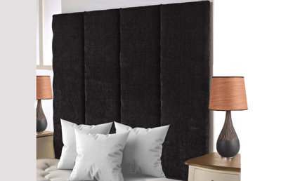 "Adore Designs Stafford Chenille 6Ft Super King 36"" Headboard - Black"