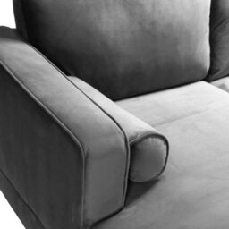 Valencia Luna L Shape Sofa Grey Kiln Dried Wood Stainless Steel Leg High Density Foam Ultimate Comfort - thumbnail 5
