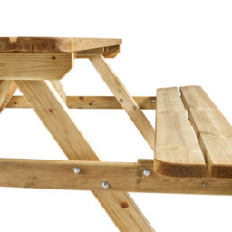 Cerland Romane 6 Seater Wooden Picnic Table With Folding Benches 6Ft - Pressure Treated - thumbnail 6