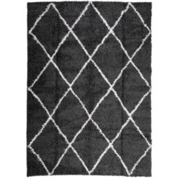 Walplus Shaggy Rug Pamplona High Pile Modern Black And Cream 200X280 Cm - thumbnail 2