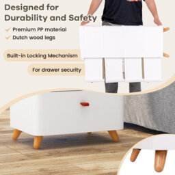 Costway 4-Drawer Dresser Bedroom Chest Of Drawers With Removable Organizer Tray - thumbnail 8