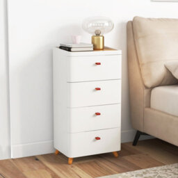 Costway 4-Drawer Dresser Bedroom Chest Of Drawers With Removable Organizer Tray - thumbnail 4