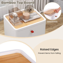 Costway 4-Drawer Dresser Bedroom Chest Of Drawers With Removable Organizer Tray - thumbnail 7