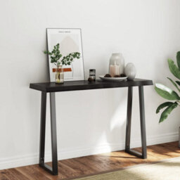 Berkfield Table Top Dark Brown 120X40X(2-6) Cm Treated Solid Wood Live Edge - thumbnail 3