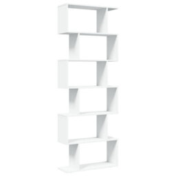 Walplus Room Divider Bookcase 6-Tier White 70X24X193 Cm Engineered Wood - thumbnail 2