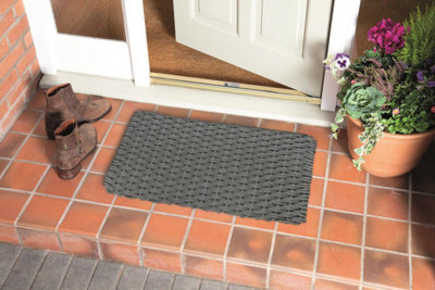 Naturelle Didsbury Braided 55X100Cm Slate Polypropelyne Mat