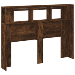 Berkfield Led Headboard Smoked Oak 140X18.5X103.5 Cm Engineered Wood - thumbnail 8