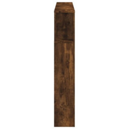 Berkfield Led Headboard Smoked Oak 140X18.5X103.5 Cm Engineered Wood - thumbnail 7