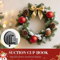 4Pcs Heavy-Duty Suction Cup Hooks For Christmas Door Wreath Hanging Ornament Shower - thumbnail 4