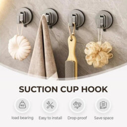 4Pcs Heavy-Duty Suction Cup Hooks For Christmas Door Wreath Hanging Ornament Shower - thumbnail 6
