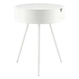 White Round Side Table, Multi-Use Indoor Outdoor - thumbnail 5