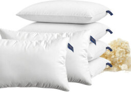 Lister Cartwright 6 X Wool Pillow Premium Quality Adjustable Firmness 100% Cotton Cover