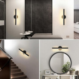 Led Wall Lights Indoor Wall Lamp Black Warm Light Sconce 38Cm - thumbnail 5