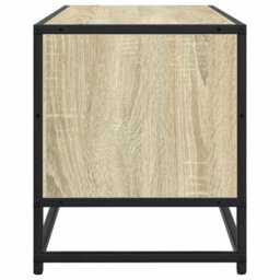 Berkfield Tv Cabinet Sonoma Oak 100X34.5X40 Cm Engineered Wood And Metal - thumbnail 5