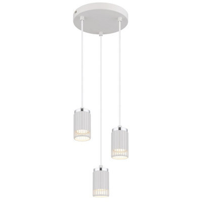 Luminosa Lighting Luminosa Korben Cluster Pendant Ceiling Light White Matt 3X Gu10 - image 1