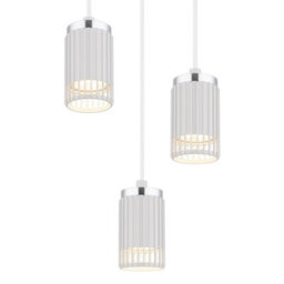 Luminosa Lighting Luminosa Korben Cluster Pendant Ceiling Light White Matt 3X Gu10 - thumbnail 3