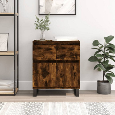 Berkfield Sideboard Smoked Oak 60X35X70 Cm Engineered Wood - image 1