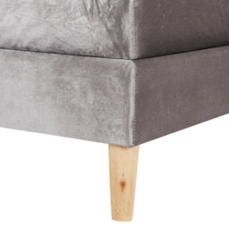 Beliani Divan Bed Velvet Marquise 160 X 200 Cm (Eu King Size) Grey - thumbnail 6