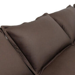 Xample Simon Li Westbrook Brown Leather Corner Sofa, Top Grain Leather, Solid Wood Frame, Foam Cushions, Zippered Back Cushions, L-Shaped - thumbnail 6