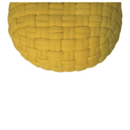 Wyld Haus Lucca Mustard Cotton Woven Pouffe Oval 480X360mm - thumbnail 4