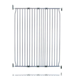 Safetots Extra Tall Eco Screw Fit Baby Gate, Grey, 110Cm - 120Cm, Extra Tall Gate 100Cm In Height, Stair Gate For Baby - thumbnail 1