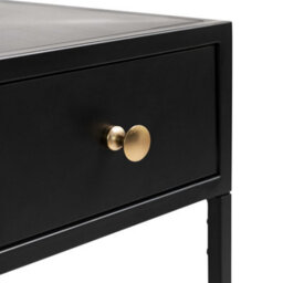 MH London Brockwell Metal Nightstand Bedside Side Table Nightstand With Drawer In Black - thumbnail 9