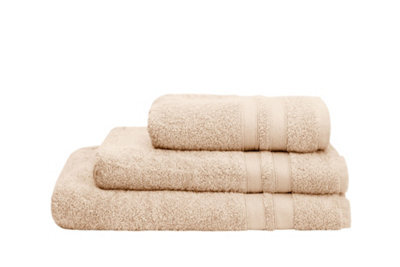 Nimbus 100% Turkish Cotton 4 Piece Towel Set Stone. 2 Hand Towels 2 Bath Towels