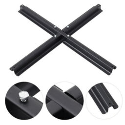 Breeins Black Parasol Umbrella Parasol Cross Base Metal Stand Cantilever Base - thumbnail 4