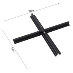 Breeins Black Parasol Umbrella Parasol Cross Base Metal Stand Cantilever Base - thumbnail 5