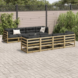 Berkfield 9 Piece Garden Sofa Set Impregnated Wood Pine - thumbnail 3