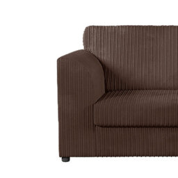 Furnishings For Less UK Luxor Jumbo Cord Fabric 3 Seater Sofa - Fullback Chocolate - thumbnail 2