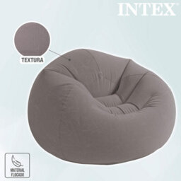 Intex Beanless Bag Chair  Grey For Swimming Pool Outdoor - thumbnail 4