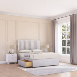 Sloomy Manhattan Silver Plush 4Ft Memory Foam Bed Set With 2 Drawers, Mattress & Headboard- Small Double - thumbnail 2