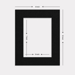 Ak Frames 10X8 Black Picture Mounts To Fit 7X5 Aperture Size - Mount Board Only (No Frame Included) - thumbnail 3