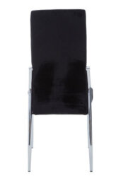 Orsina Black Velvet High Back Dining Chair,kitchen Chair With High Back,chrome Finish Lounge Chair,outdoor Chair - thumbnail 4