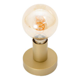 Happy Homewares Satin Gold Bulb Holder Table Lamp To Showcase Vintage Filament Bulbs - thumbnail 3