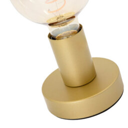 Happy Homewares Satin Gold Bulb Holder Table Lamp To Showcase Vintage Filament Bulbs - thumbnail 5