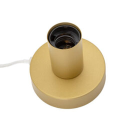 Happy Homewares Satin Gold Bulb Holder Table Lamp To Showcase Vintage Filament Bulbs - thumbnail 2