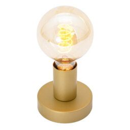 Happy Homewares Satin Gold Bulb Holder Table Lamp To Showcase Vintage Filament Bulbs - thumbnail 8