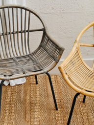 Orsina Grey Wash Natural Rattan Chair, Rustless Rattan Chair, Easy Cleaning Rattan Armchair - thumbnail 9
