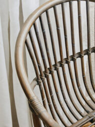 Orsina Grey Wash Natural Rattan Chair, Rustless Rattan Chair, Easy Cleaning Rattan Armchair - thumbnail 8