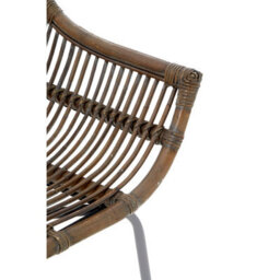 Orsina Grey Wash Natural Rattan Chair, Rustless Rattan Chair, Easy Cleaning Rattan Armchair - thumbnail 6