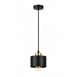 Luminosa Lighting Luminosa Simply Slim Pendant Ceiling Light Black, Gold 1X E27 - thumbnail 1